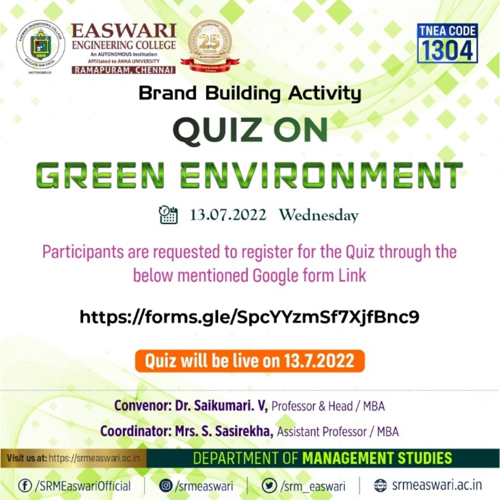 Quiz on Green Environment
