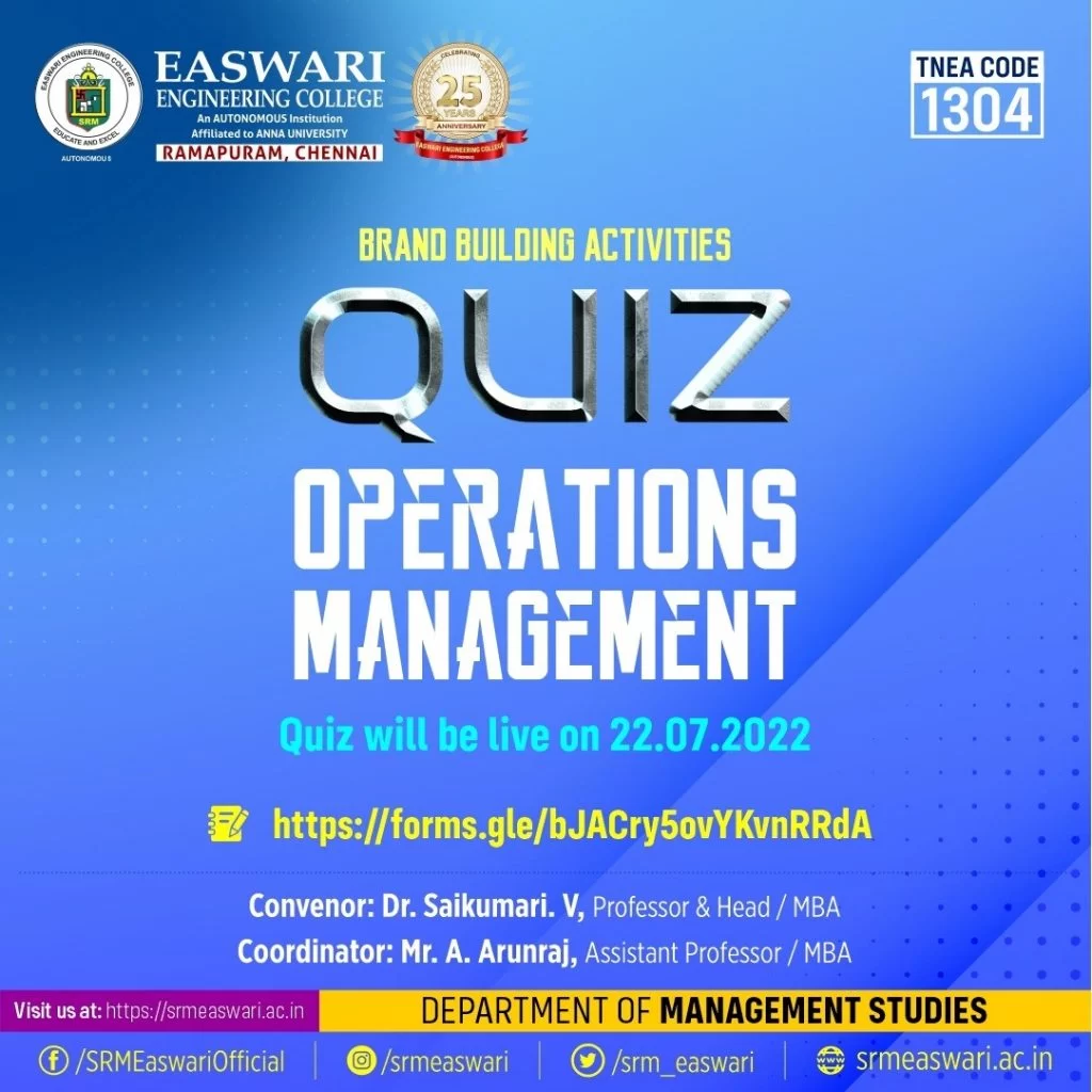 Operations Management Quiz            