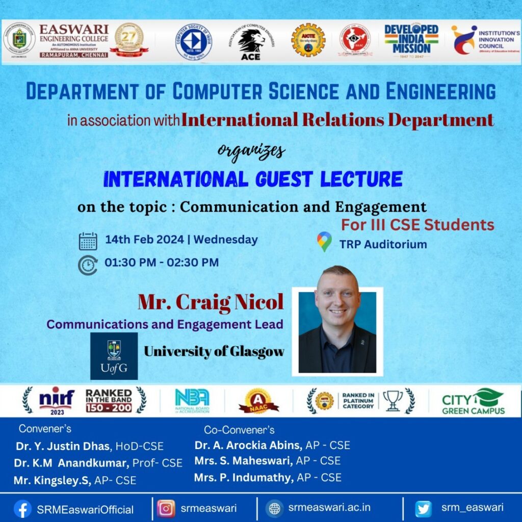 INTERNATIONAL GUEST LECTURE