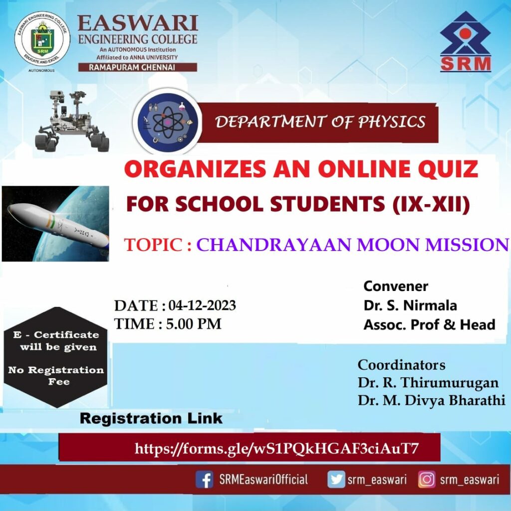 Online Quiz on Chandrayaan Moon Mission