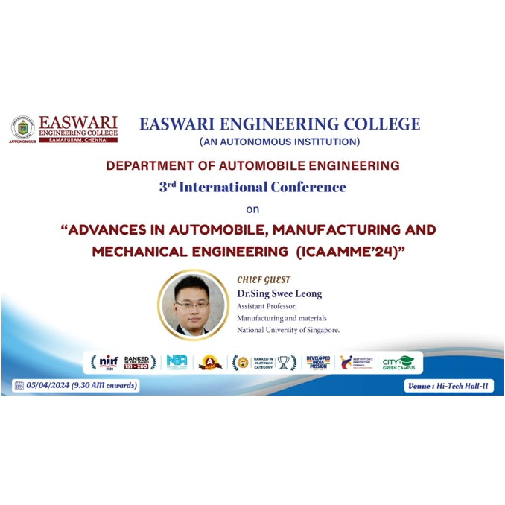 Advances in Automobile, Manufacturing, and Mechanical Engineering (ICAAMME 24)