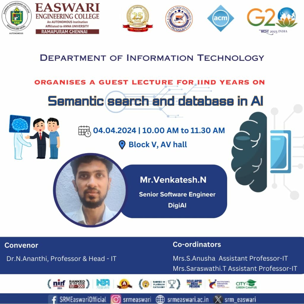 Semantic search and database in AI