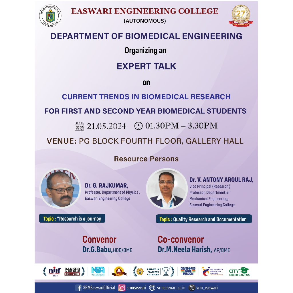 Expert talk on  Current trends in biomedical